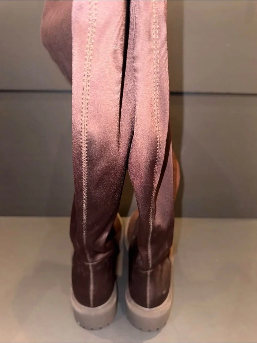 Lane Bryant Dark Brown Faux-Microsuede Over-the-Knee Boots